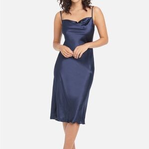 Aqua by Bloomingdales cowl neck midi dress